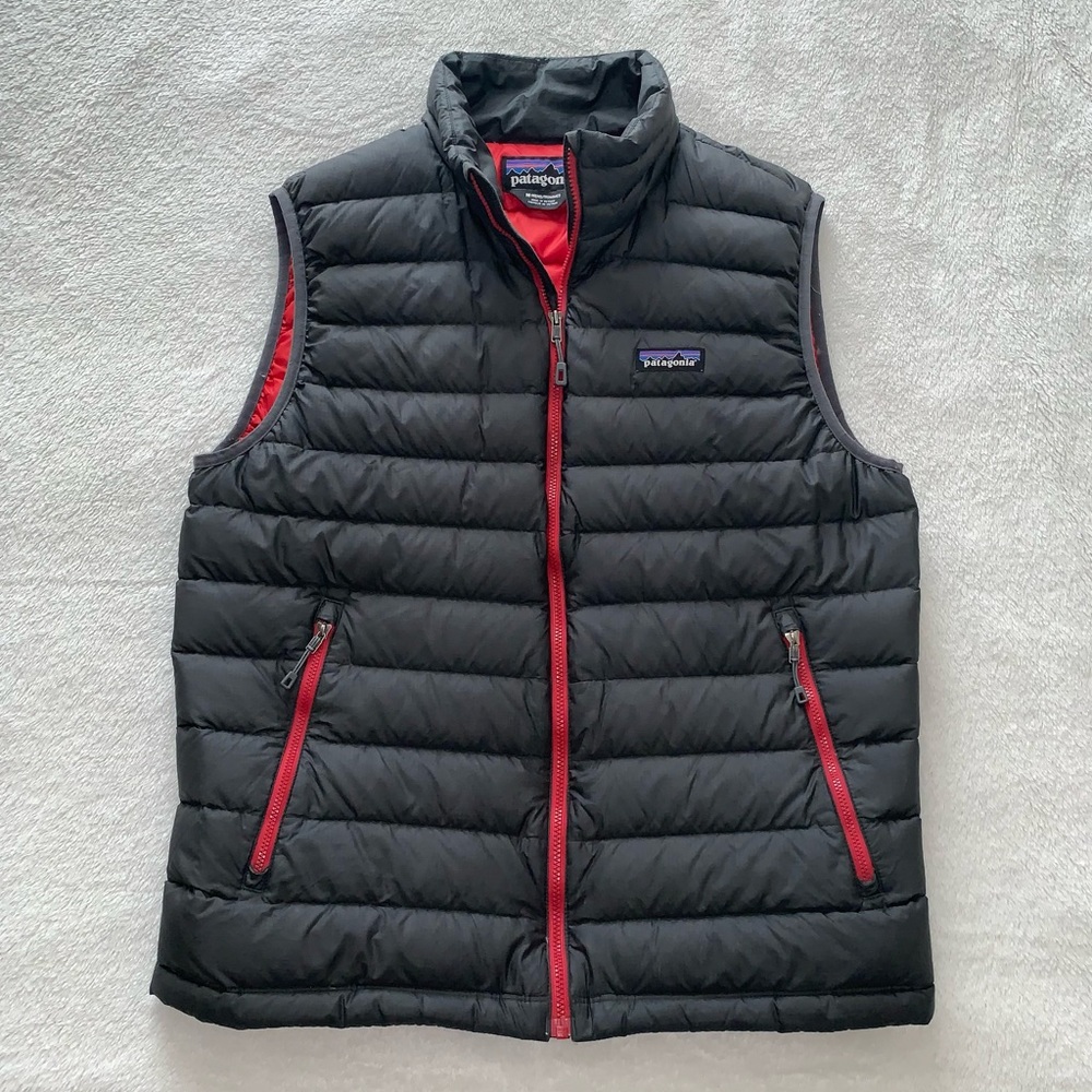 Patagonia Dark Gray Goose Down Puffer Vest Size M